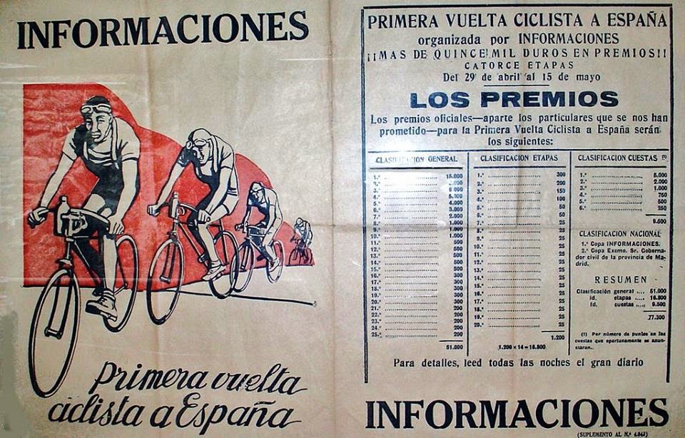 Cartel de la primera edición de La Vuelta a España